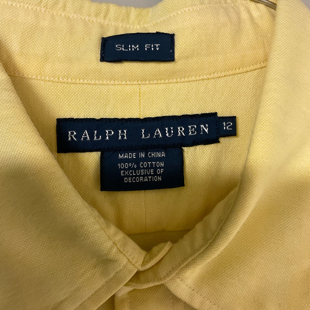 Polo by Ralph Lauren Yellow Button-Down Shirt - Picture 4 of 9